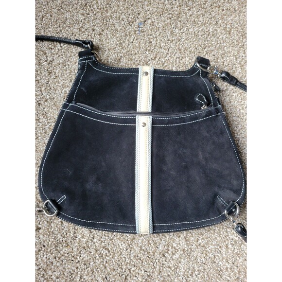 Vintage Cole Haan Black Suede and leather Backpack - Picture 5 of 12